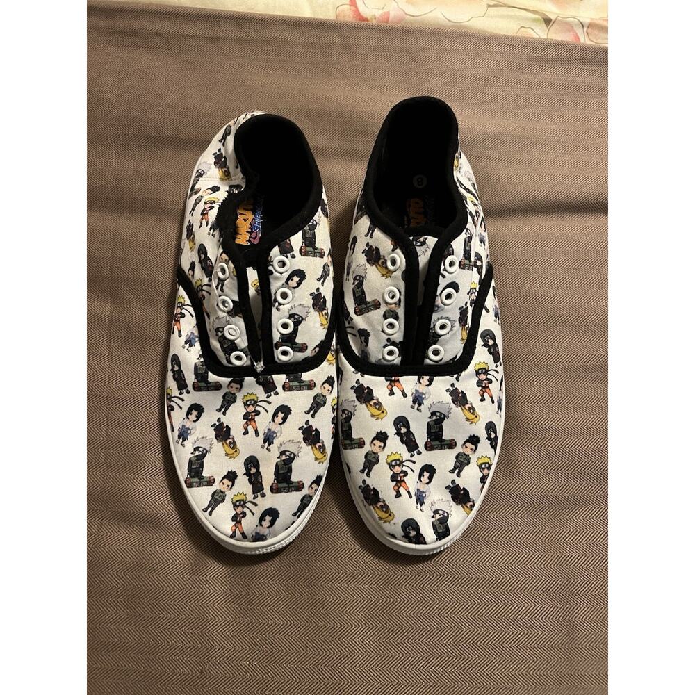 Naruto Shippuden Chibi Lace-Up Sneakers Size 8 Laces Not Included